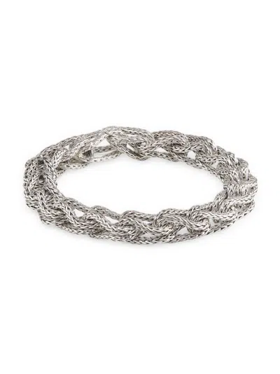 John Hardy Women's Surf Woven Link Sterling Silver Bracelet In Metallic