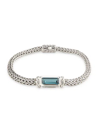 John Hardy Classic Chain Topaz Bracelet In Metallic