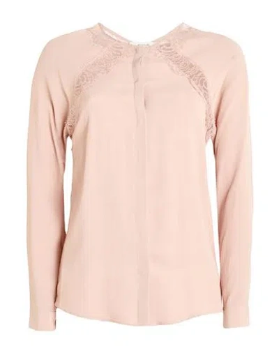 Anna Molinari Woman Shirt Blush Size 4 Acetate, Silk In Pink