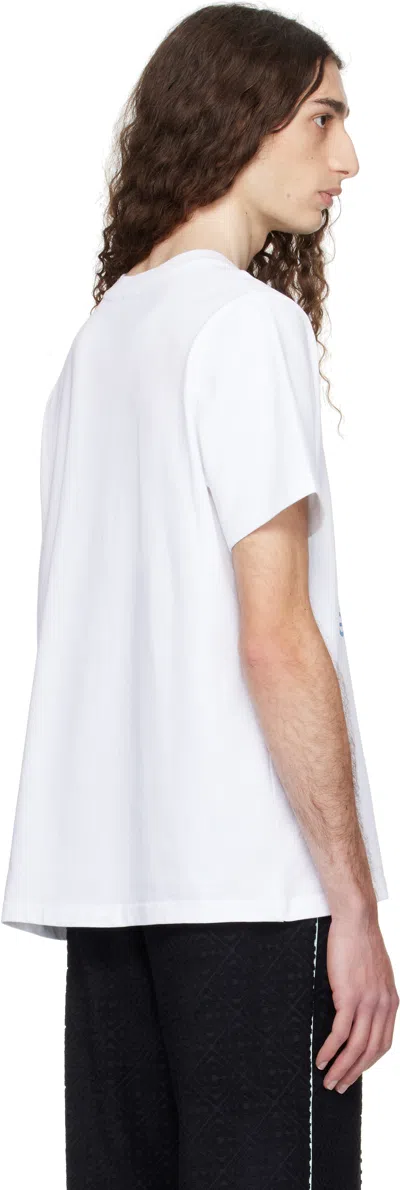 Casablanca White Tennis Club Print T-shirt In White