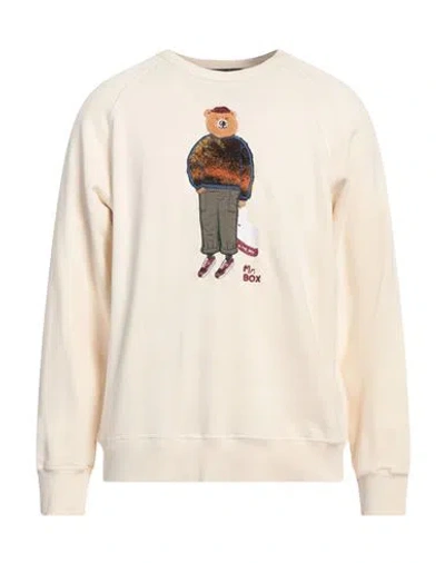 In The Box Man Sweatshirt Cream Size Xl Cotton In Neutral