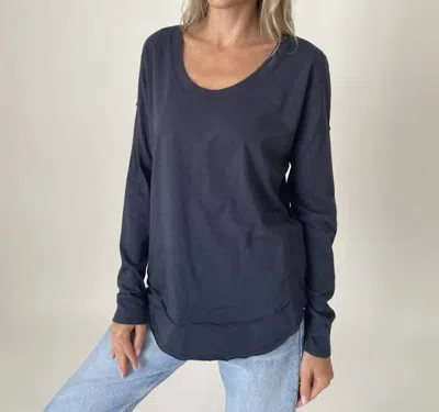 Six/fifty Reagan Tee In Navy In Blue