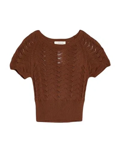 Anna Molinari Woman Sweater Brown Size 4 Viscose, Polyamide In Brown