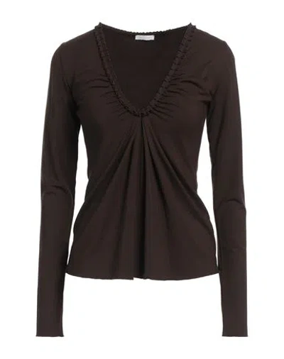 Iceberg Woman T-shirt Dark Brown Size 10 Viscose, Elastane In Brown