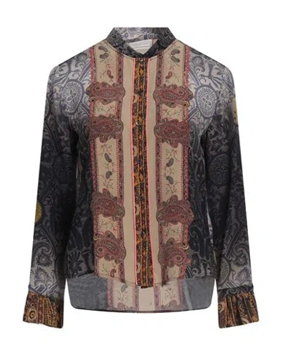 Pierre-louis Mascia Woman Shirt Sand Size M Silk In Black