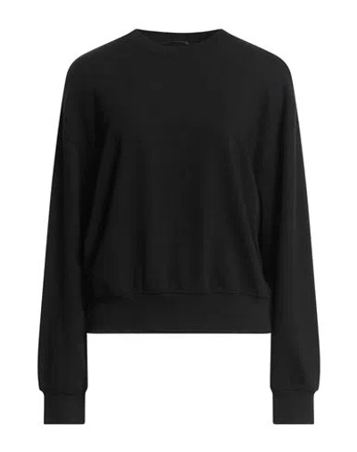 True Religion Woman Sweatshirt Black Size M Cotton, Modal, Elastane In Black