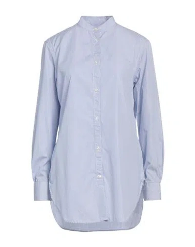 Officine Generale Officine Générale Woman Shirt Light Blue Size L Cotton In Blue
