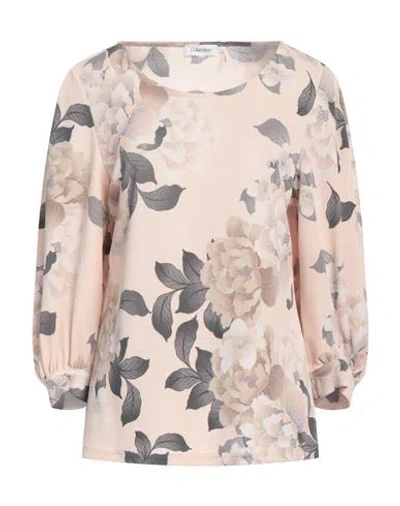 Calvin Klein Woman Top Blush Size L Polyester, Elastane In Pink