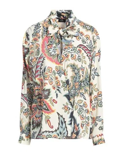 Etro Woman Shirt Pastel Yellow Size 8 Viscose In Multi
