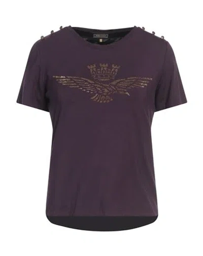 Aeronautica Militare Woman T-shirt Plum Size Xs Viscose, Elastane In Purple