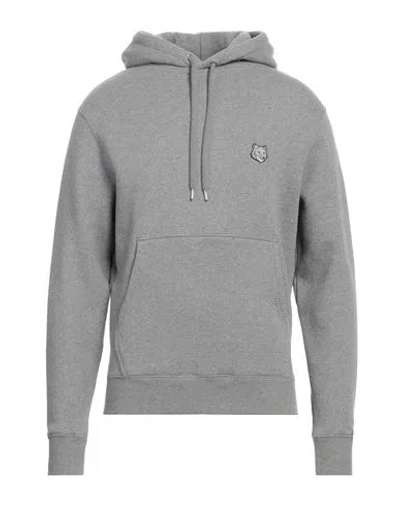 Maison Kitsuné Bold Fox Head Patch Comfort Hoodie Medium Grey Melange In Gray