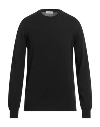Alpha Studio Man Sweater Black Size 40 Cotton In Black