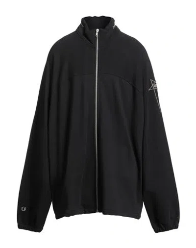 Rick Owens X Champion Man Sweatshirt Black Size Xxl Cotton In Black