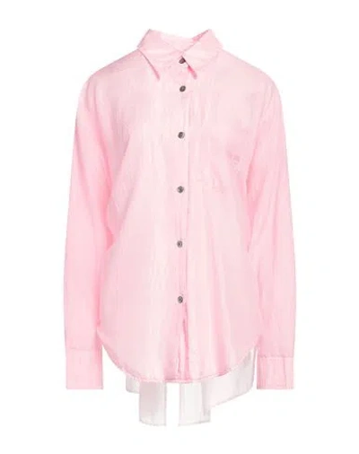 Our Legacy Woman Shirt Pink Size 8 Cotton, Silk
