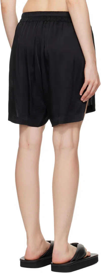 Rick Owens Bermuda Shorts With Elastic Waistband And Side Slits In Black