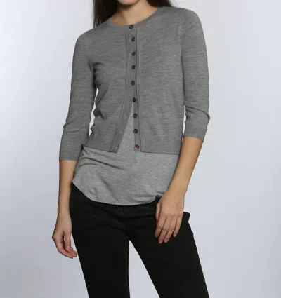 Label+thread Merino Dress Cardigan In Grey In Gray