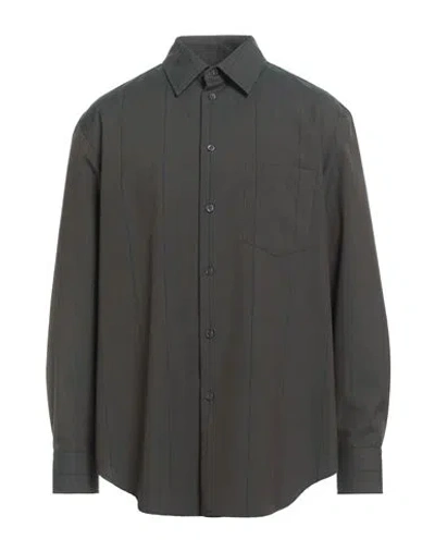 Burberry Man Shirt Charcoal Size M Wool In Gray