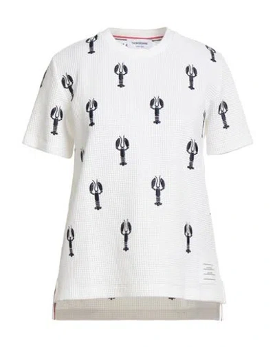 Thom Browne Woman T-shirt White Size 8 Cotton, Polyester In White