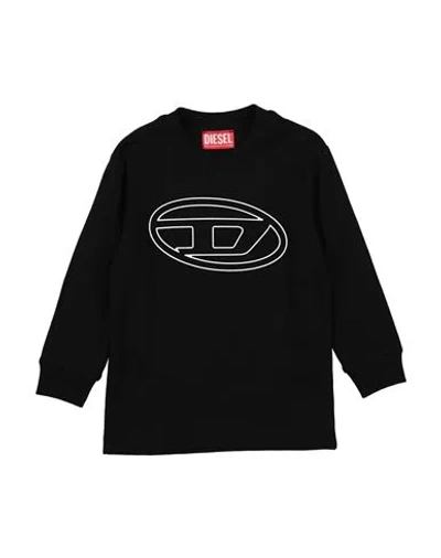 Diesel Toddler Boy T-shirt Black Size 6 Cotton In Black