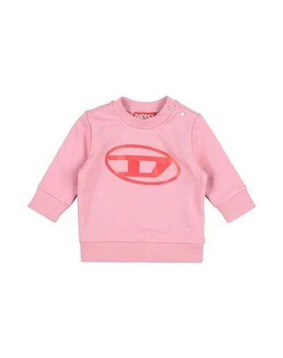 Diesel Newborn Sweatshirt Pink Size 3 Cotton, Elastane In Pink
