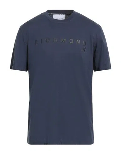 Richmond X Man T-shirt Navy Size Xl Cotton In Blue