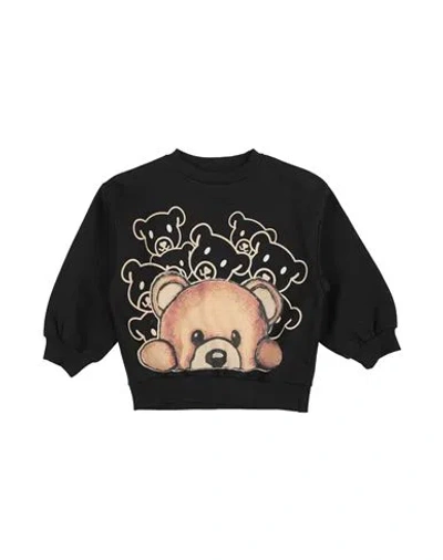 Fun & Fun Toddler Girl Sweatshirt Black Size 4 Cotton, Polyester In Black