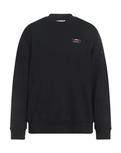 Bally Man Sweatshirt Black Size 46 Cotton, Nylon, Elastane In Black