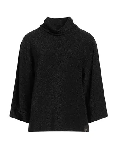 Ottod'ame Woman Top Black Size 12 Viscose, Polyester, Nylon, Elastane In Black