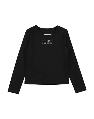 Mm6 Maison Margiela Toddler Girl T-shirt Black Size 6 Cotton, Elastane In Black