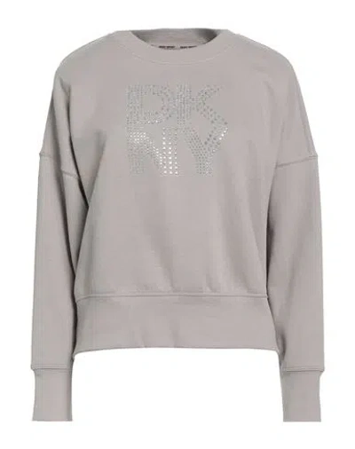 Dkny Sport Woman Sweatshirt Grey Size M Cotton, Polyester In Gray