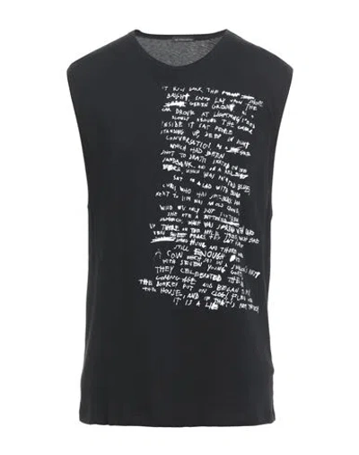 Ann Demeulemeester Man Tank Top Black Size L Cotton In Black
