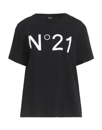 N°21 Woman T-shirt Black Size M Cotton In Black