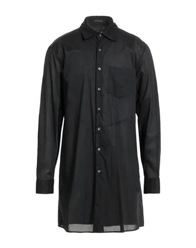 Ann Demeulemeester Man Shirt Black Size 40 Cotton In Black