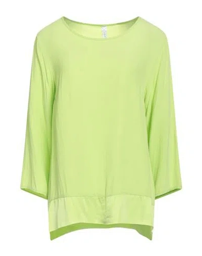 Zahjr Woman Top Lime Green Size Xl Viscose