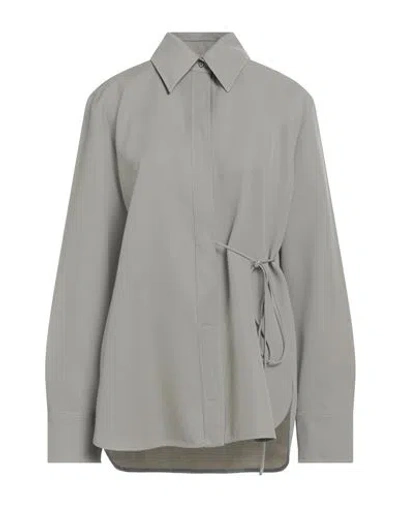 Jil Sander Woman Shirt Light Grey Size 6 Wool In Gray