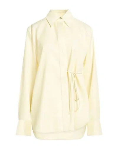 Jil Sander Woman Shirt Pastel Yellow Size 4 Wool In Multi