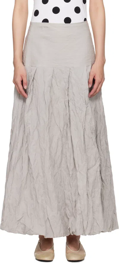 Paloma Wool Gray Sluto Maxi Skirt In Brown
