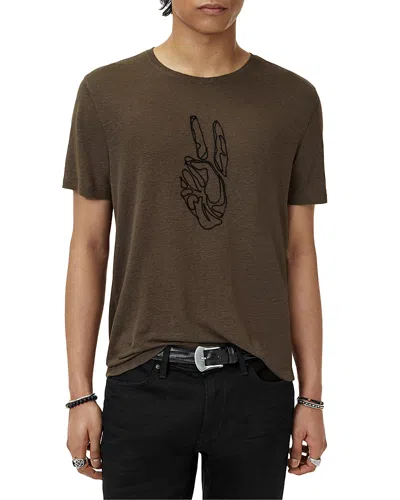 John Varvatos Cordin Short Sleeve Graphic Tee In Brown
