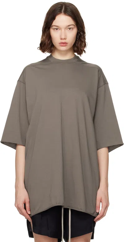 Rick Owens Gray Hollywood Jumbo Ss T-shirt In Multi