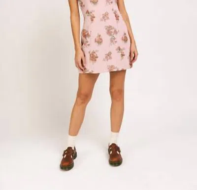 Keepsake Blush Bloom Jacquard Mini Dress In Pink In Multi