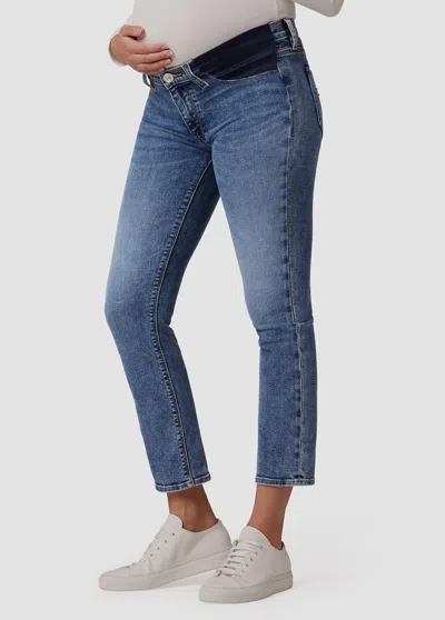 Hudson Nico Maternity Straight Ankle Jeans In Head Over Heels In Blue