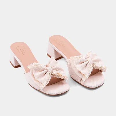 Shu Shop Women's Francesca Heels In Ivory Linen