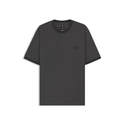 Hugo Boss Porsche X Cotton T-shirt With Moisture-control Finish In Gray