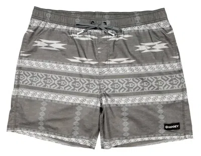 Hooey Men's Big Wake 6.5" Aztec Board Shorts In Charcoal In Gray