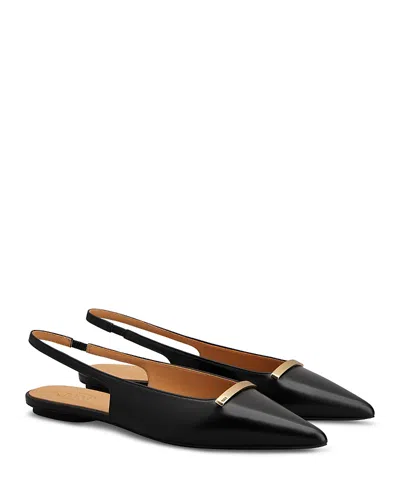 Tod's Cuoio Flat 10k Barretta Ch Scarpe Basse Black In Black
