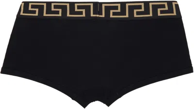 Versace Two-pack Black Greca Border Boxer Briefs In Black