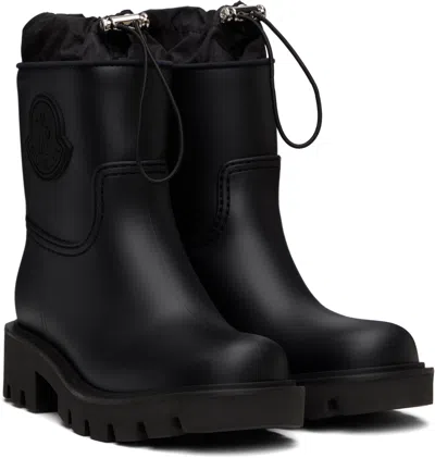 Moncler Black Kickstream Rain Boots