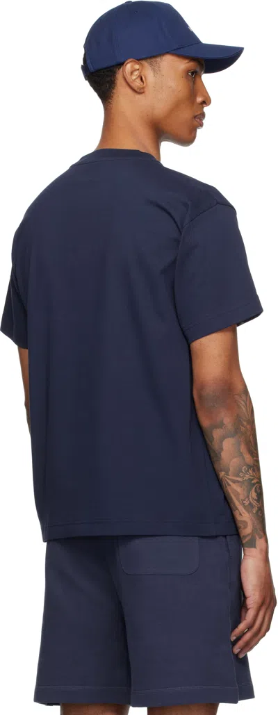 Moncler Genius Moncler X Gilga Farm Navy Short Sleeve T-shirt In Blue