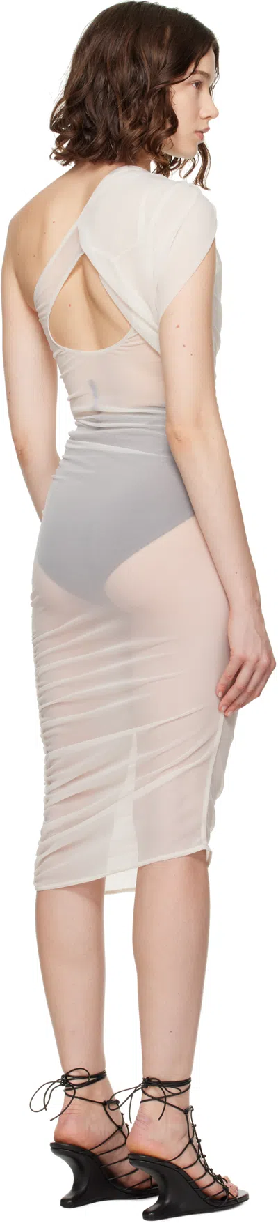 Rick Owens Off-white Amira Minidress In White