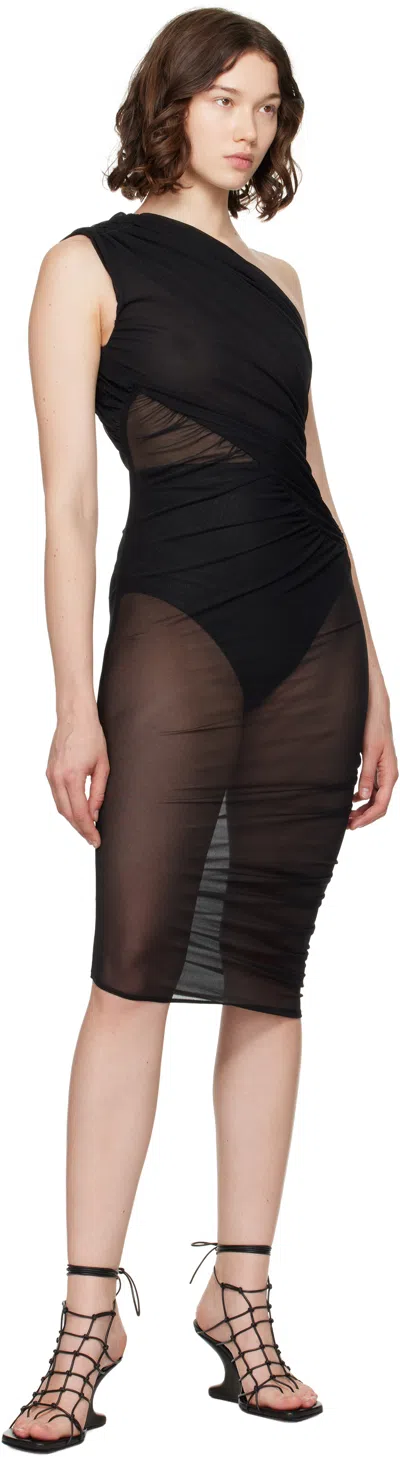 Rick Owens Black Amira Minidress In Black